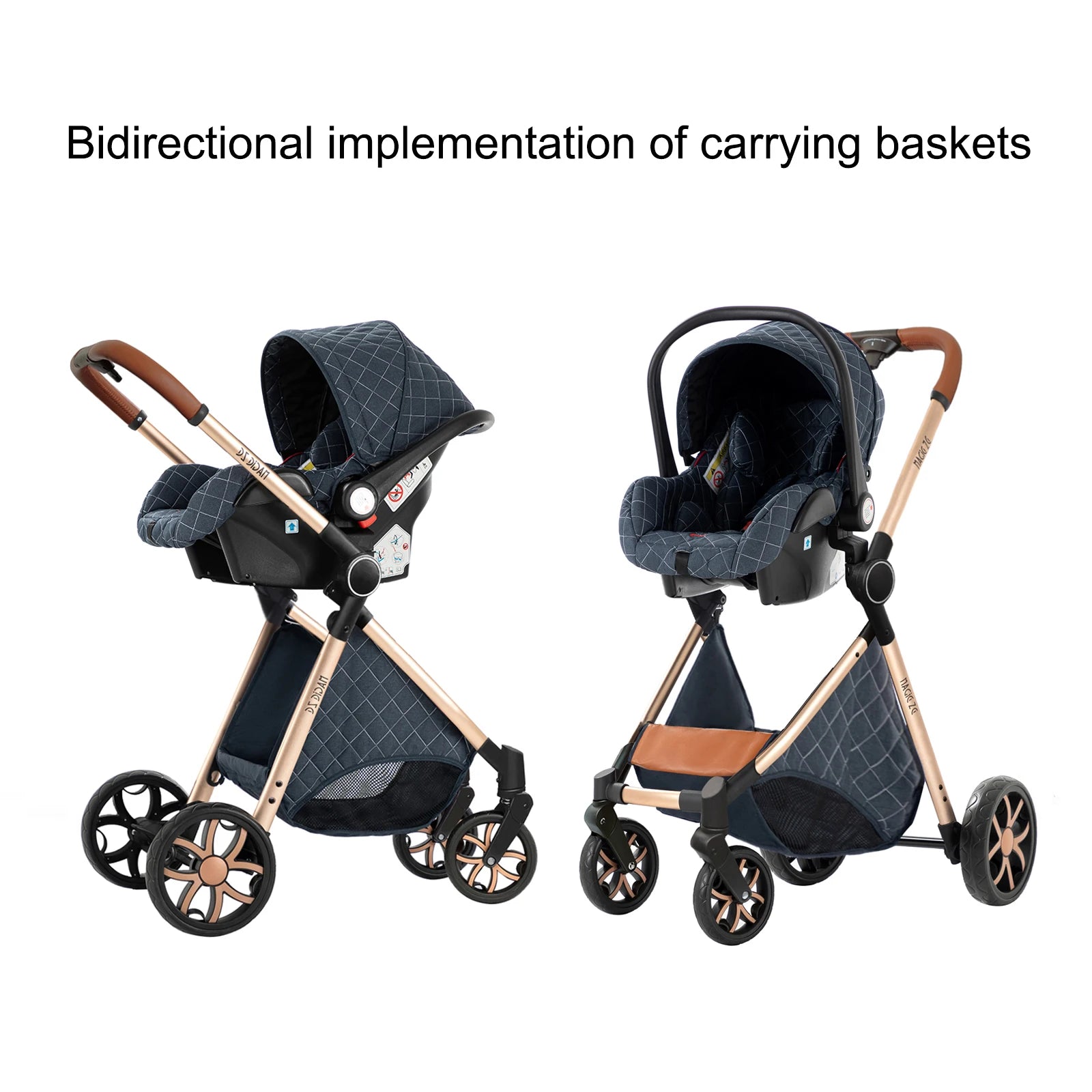 Kinderwagen, 3-in-1, leichter Kinderwagen für Neugeborene, Reisen, faltbar, für Babys, Kinderwagen, Kinderwagen, Babyautositz
