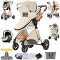 Kinderwagen, 3-in-1, leichter Kinderwagen für Neugeborene, Reisen, faltbar, für Babys, Kinderwagen, Kinderwagen, Babyautositz