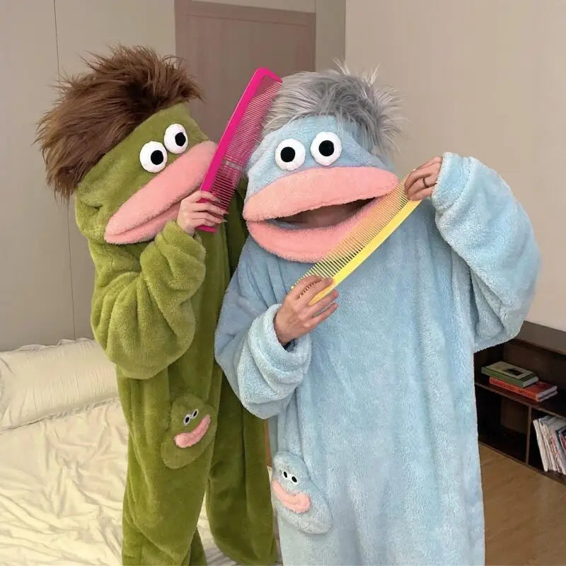 Cartoon Kapuzen-Pyjama Set – Warm & Kuschelig für Kinder