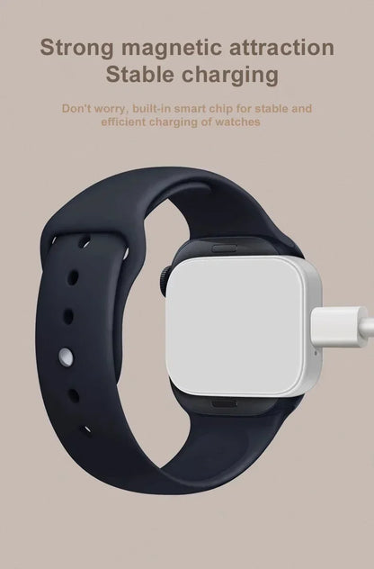 Tragbar, Magnetisch Drahtloses Schnellladegerät für die Apple Watch: Series 9 8 7 6 5 SE Type C,  für Apple Watch Series 6 5 3 2 1