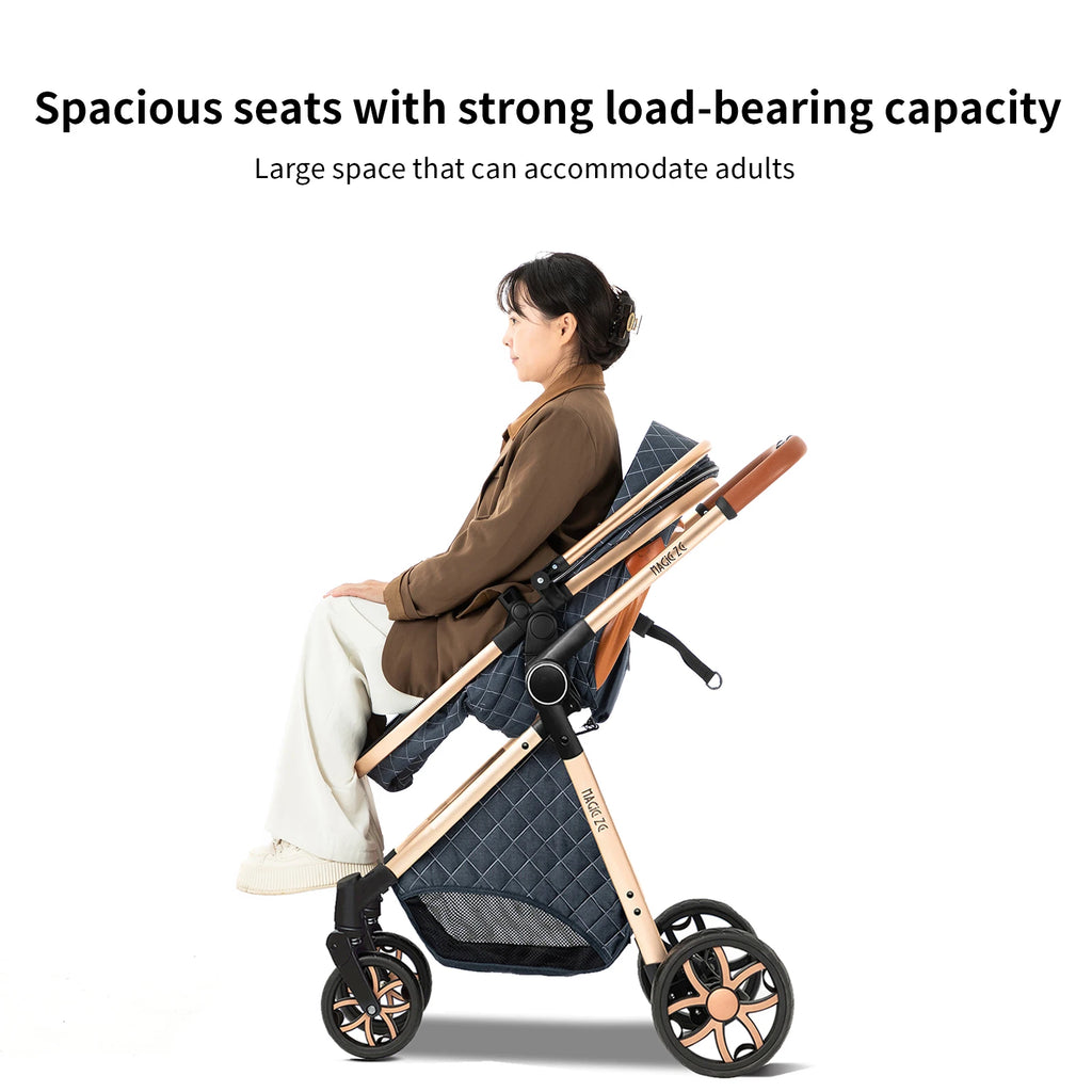 Travel System Kinderwagen 3-in-1 Leichter Kinderwagen Multifunktionaler Kinderwagen mit Aluminiumrahmen Kompakter Kinderwagen für Neugeborene