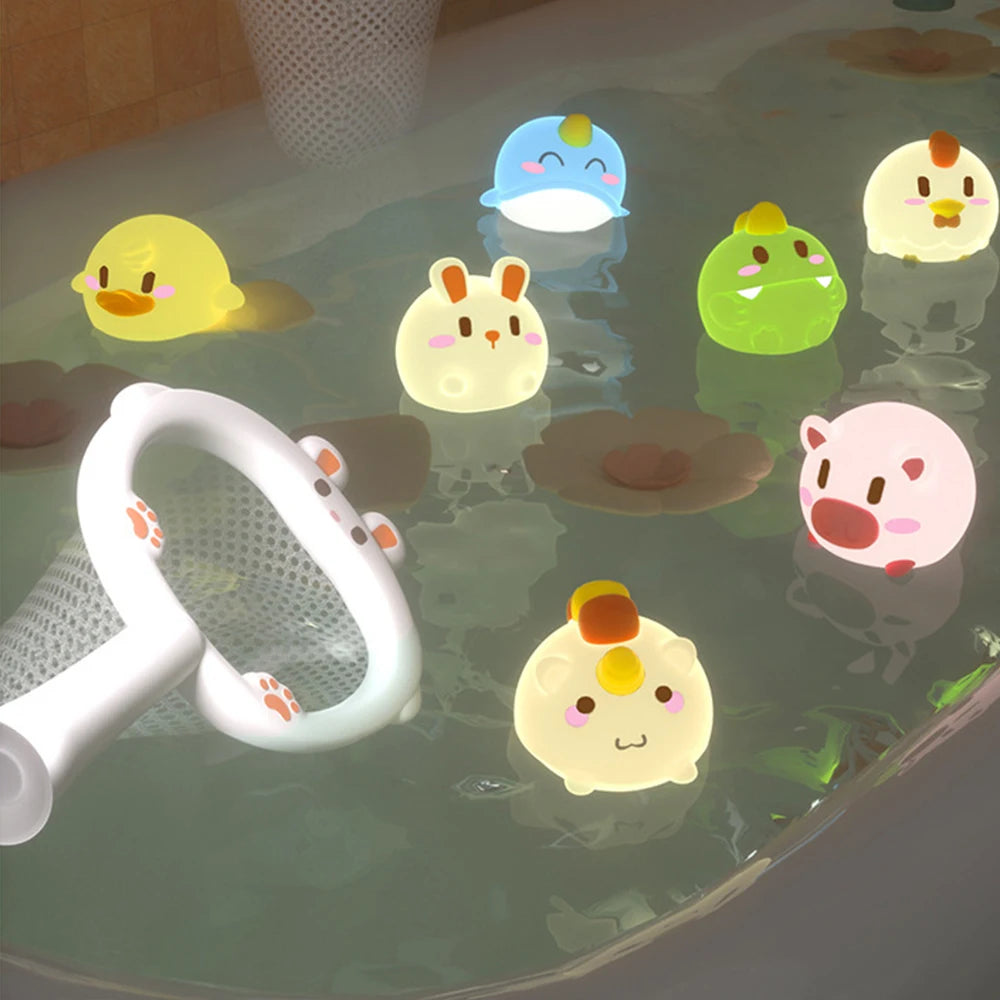 Süße Baby Tiere mit LED geeignet für die Badewanne oder Planschbecken