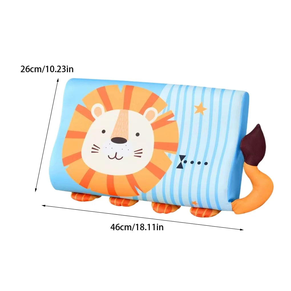 Vier Jahreszeiten Baby Kissen Kleinkind Schaum Bett Kissen Atmungsaktive Langsam Rebound Baby Cartoon Hals Stillkissen Reise Kissen Bettwäsche