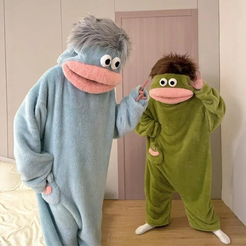 Cartoon Kapuzen-Pyjama Set – Warm & Kuschelig für Kinder