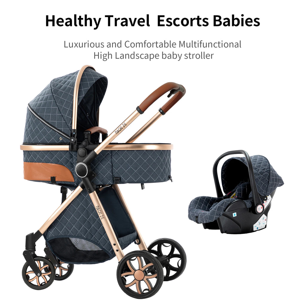 Kinderwagen, 3-in-1, leichter Kinderwagen für Neugeborene, Reisen, faltbar, für Babys, Kinderwagen, Kinderwagen, Babyautositz