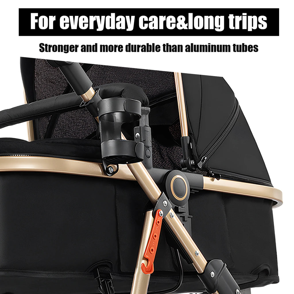 Travel System Kinderwagen 3-in-1 Leichter Kinderwagen Multifunktionaler Kinderwagen mit Aluminiumrahmen Kompakter Kinderwagen für Neugeborene