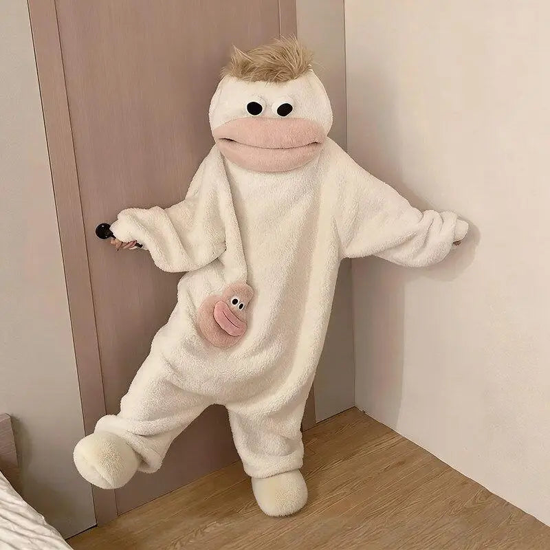 Cartoon Kapuzen-Pyjama Set – Warm & Kuschelig für Kinder
