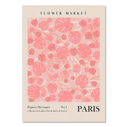 Poster Blumen Markt Botanische Bilder New York Paris Madrid London und Amsterdam als Deko Print ohne Rahmen-7
